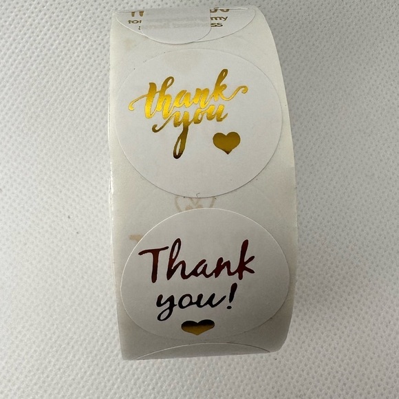 thank you stickers (variety pack) 1in round | shipping supplies​​​ Gold sticker - Picture 7 of 7